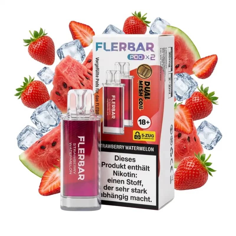 Flerbar Pod 2x 600 Züge Strawberry Watermelon