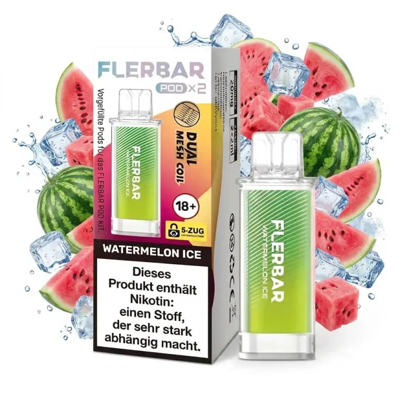 Flerbar Pod 2x 600 Züge Watermelon Ice