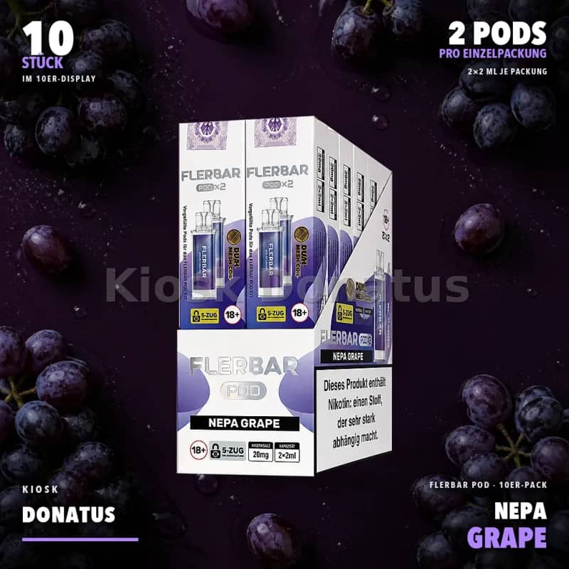 10er Pack - Flerbar Pods – Nepa Grape