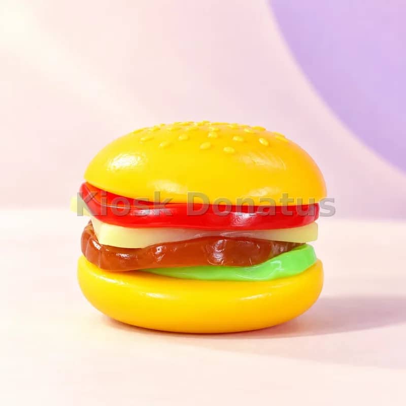 Food Squishy Burger Bunt mit abziehbaren Schichten