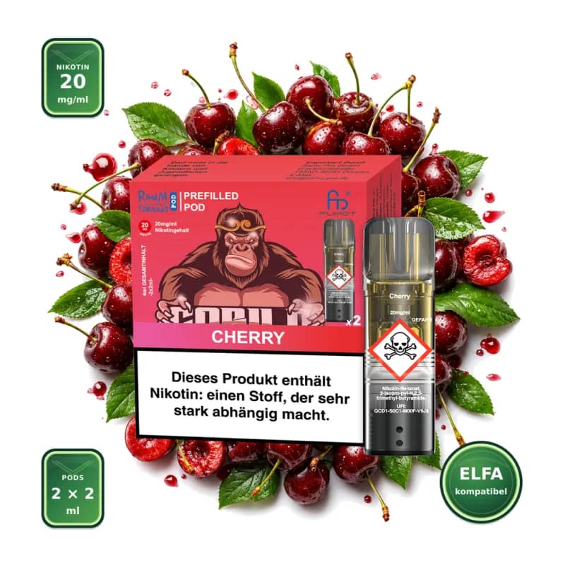 Fumot RandM Tornado Prefilled Pods 2x2 ml - Cherry - 20 mg/ml