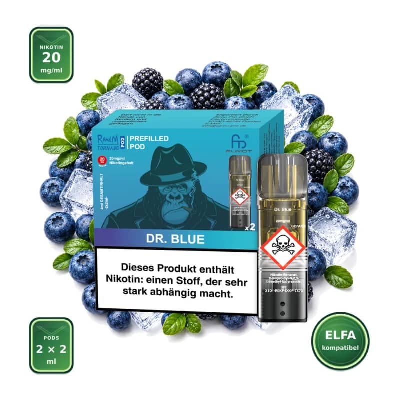 Fumot RandM Tornado Prefilled Pods 2x2 ml - Dr Blue - 20 mg/ml