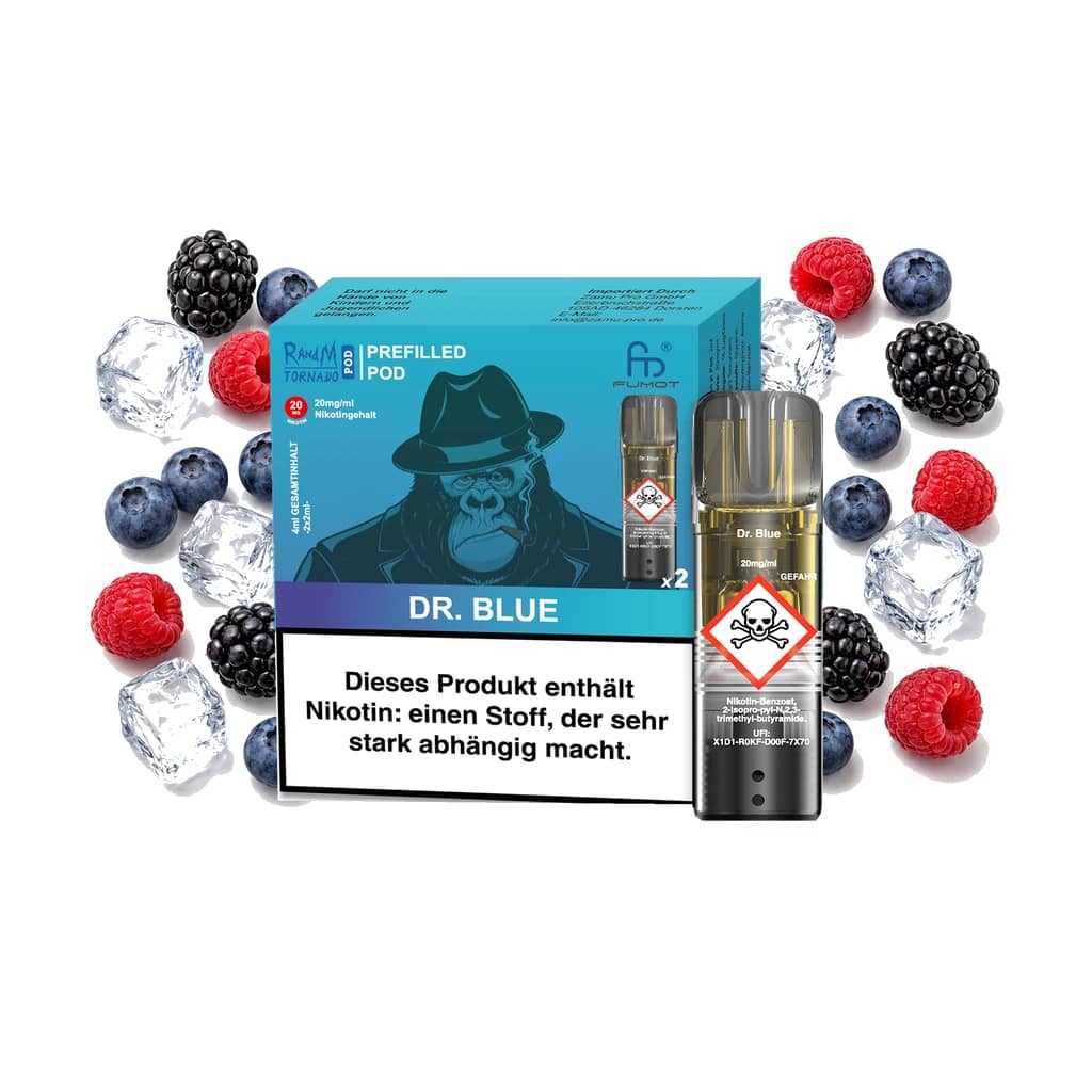 Fumot RandM Tornado Prefilled Pods 2x2 ml - Dr Blue - 20 mg/ml