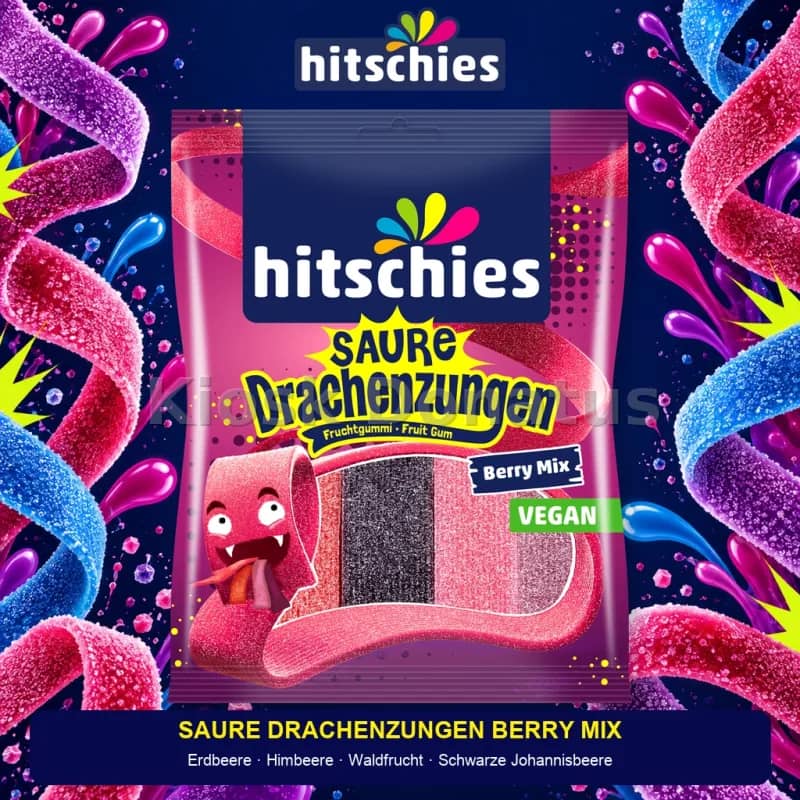 Hitschies Saure Drachenzungen Berry Mix 125 g