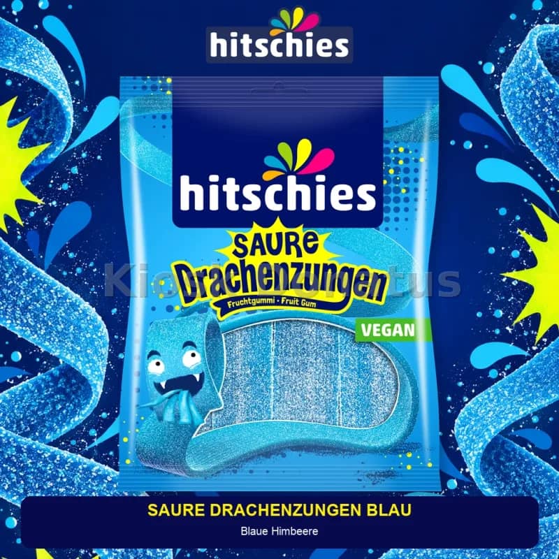 Hitschies Saure Drachenzungen Blau 125 g