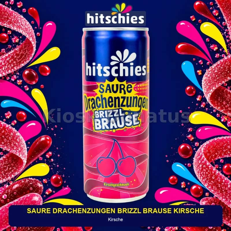 Hitschies Saure Drachenzungen brizzl Brause Kirsche 250 ml