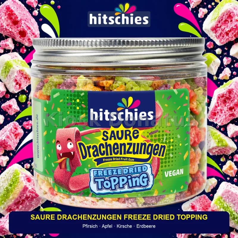 Hitschies Saure Drachenzungen Freeze Dried Topping 80 g
