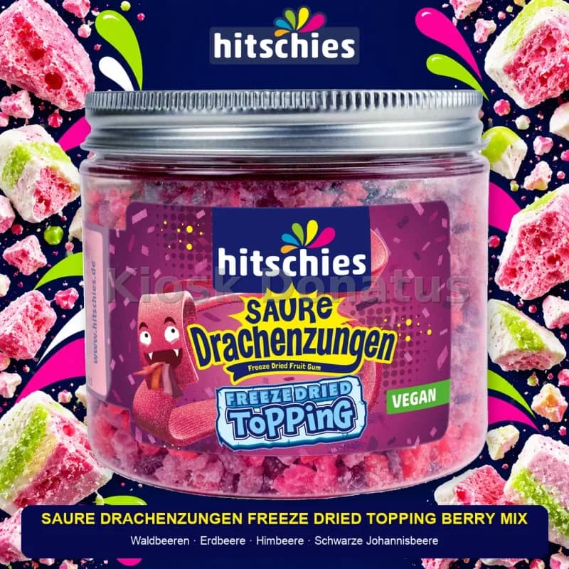 Hitschies Saure Drachenzungen Freeze Dried Topping Berry Mix 80 g