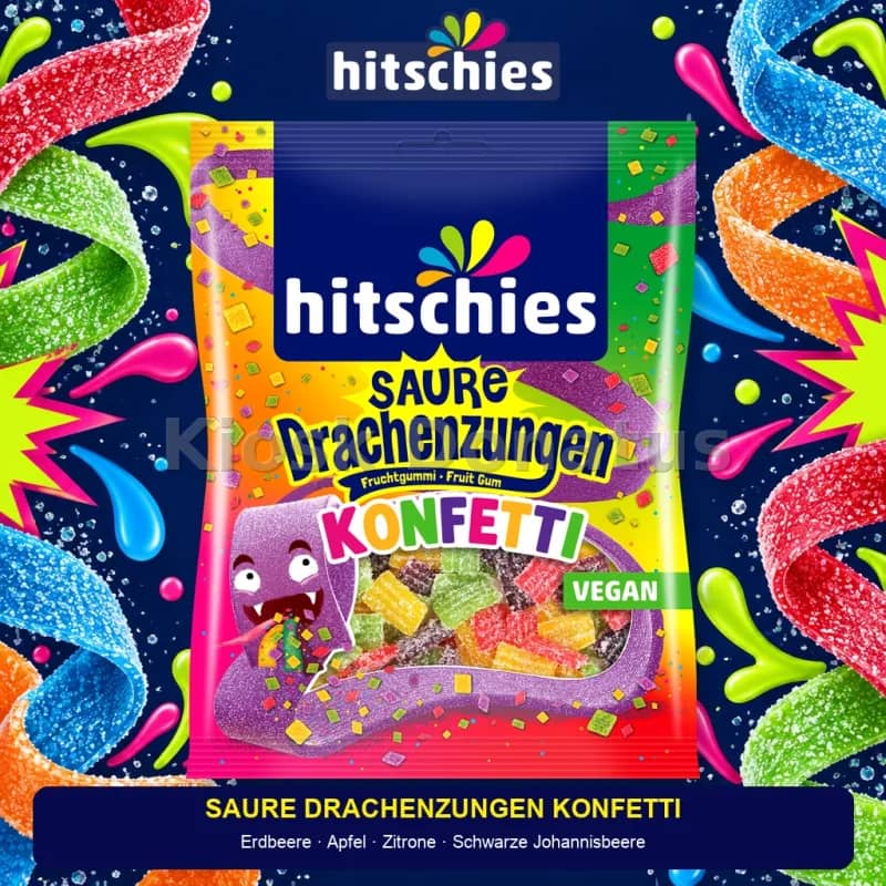 Hitschies Saure Drachenzungen Konfetti 125 g