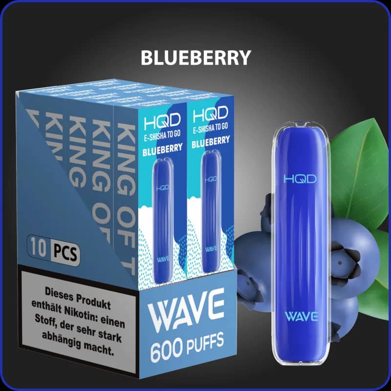 HQD WAVE 600 Züge Einweg Blueberry