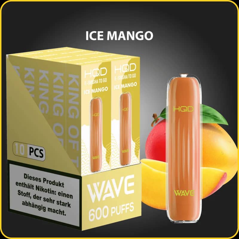 HQD WAVE 600 Züge Einweg Ice Mango