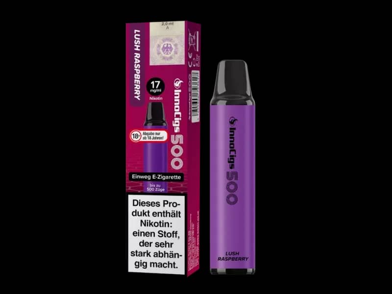 Innocigs 500 – Einweg E-Shisha 600 Züge - Lush Raspberry
