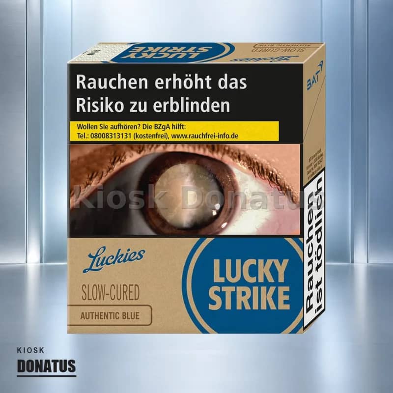 Lucky Strike Authentic Blue Giga Box ohne Zusätze Zigaretten – 22 Stück