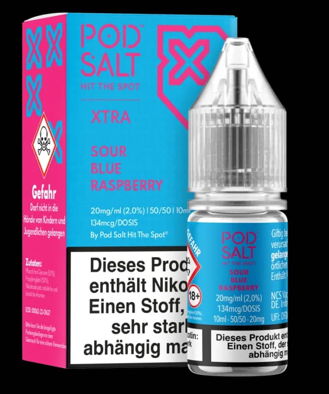 PodSalt Xtra - Sour Blue Raspberry – 20mg/ml