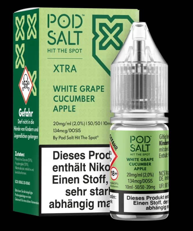 PodSalt Xtra - White Grape Cucumber Apple – 20mg/ml