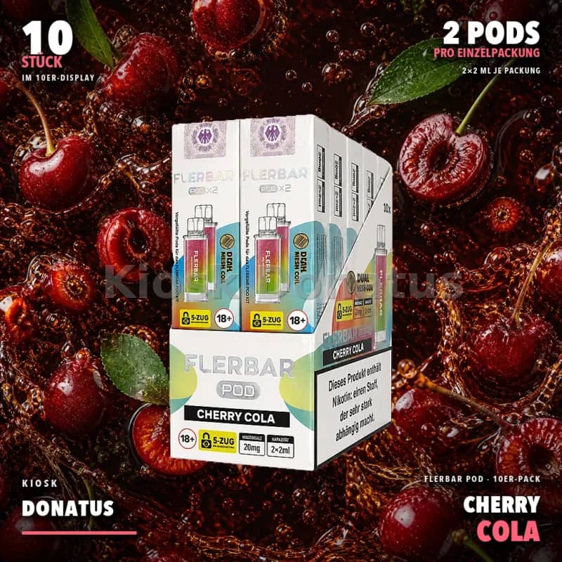 10er Pack - Flerbar Pods – Cherry Cola