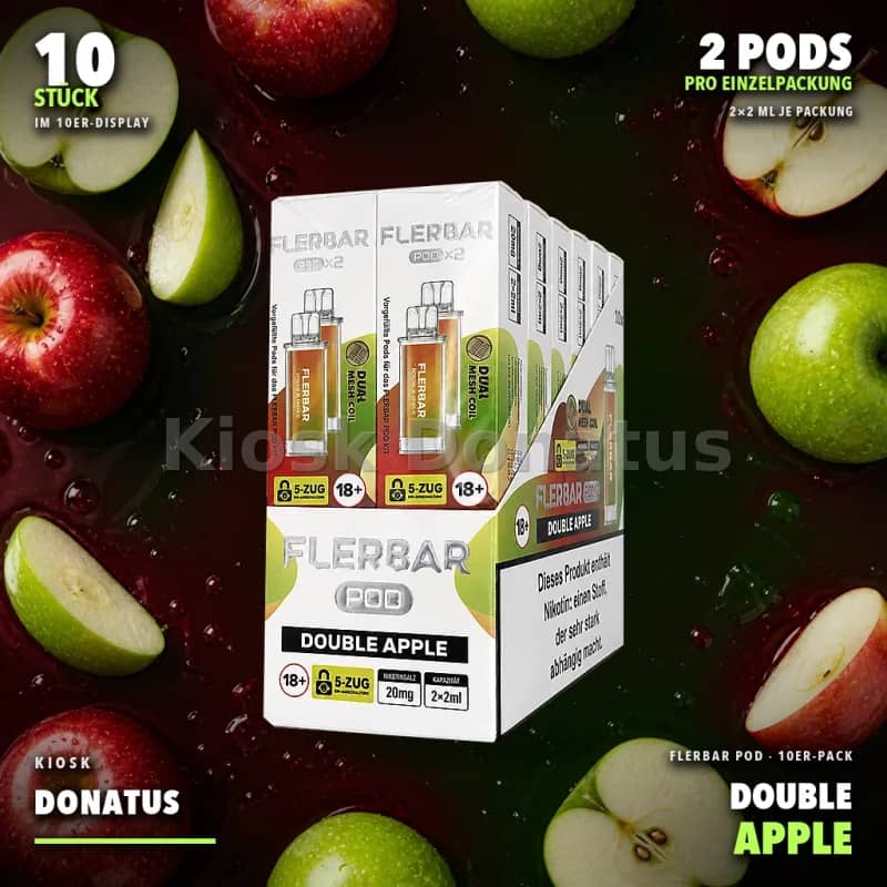 10er Pack - Flerbar Pods – Double Apple
