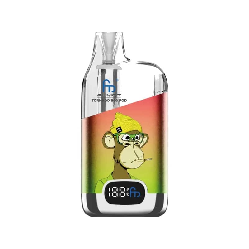Randm Tornado Digital Box Pod 800 mAh System Red Green