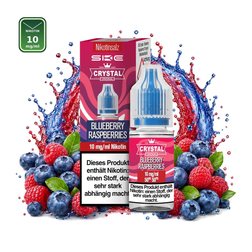 SKE Crystal Blueberry Raspberries Nikotinsalz 10 mg/ml