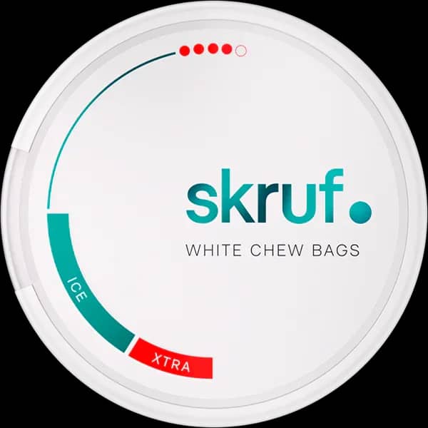 Skruf Ice #4 Xtra Strong White Chew Bags Kautabak