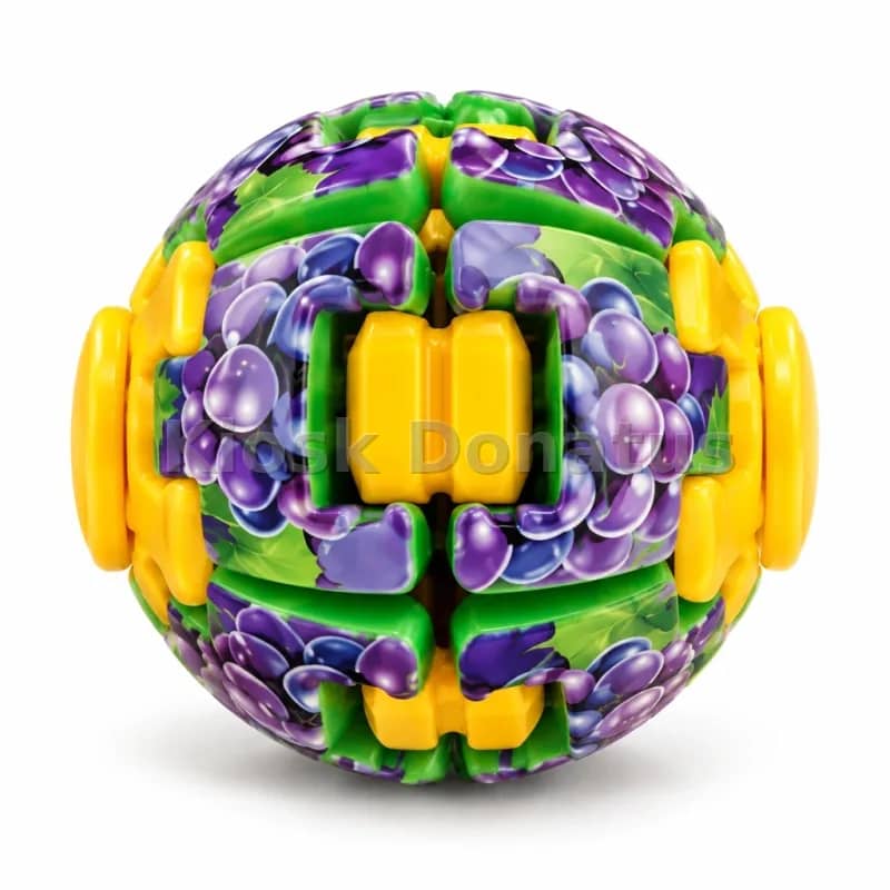 Fidget-Spinner-Ball Traube Violett/Gelb, 1 Stück