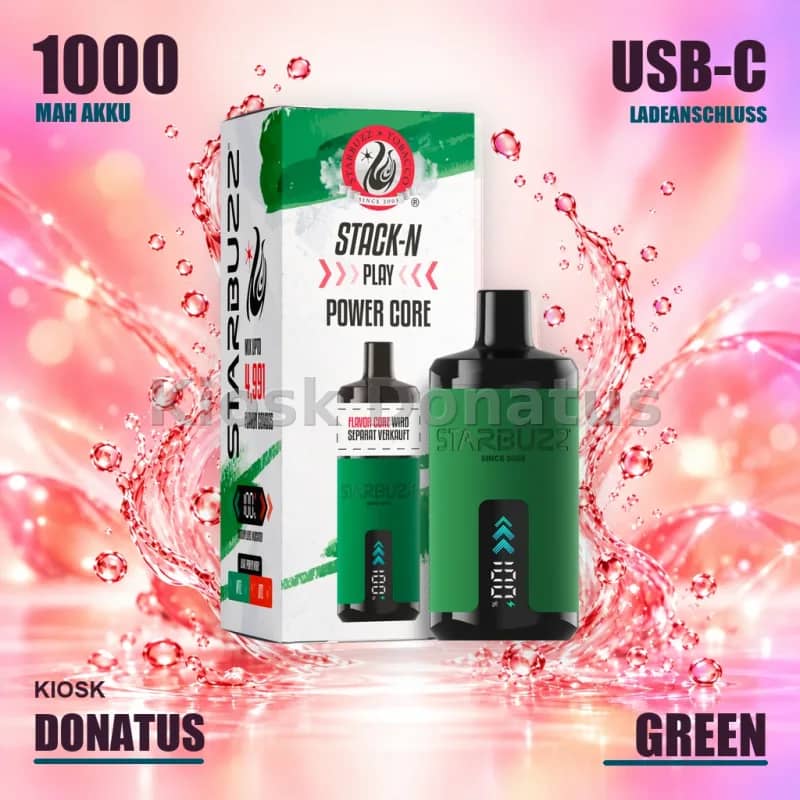 Starbuzz Stack-N Play Power Core Grün, 1000mAh