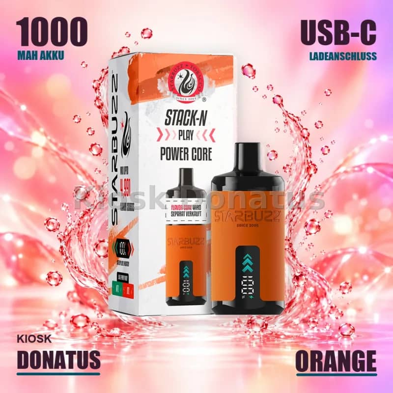 Starbuzz Stack-N Play Power Core Orange, 1000mAh