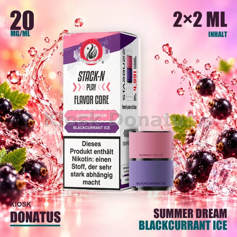 Starbuzz Stack-N Play Flavor Core Duo Pods Summer Dream + Blackcurrant Ice 20mg, 2x2ml