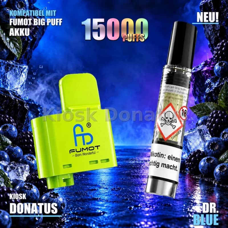 FUMOT RandM Tornado Big Puff Pod Dr. Blue 10 ml 20 mg/ml