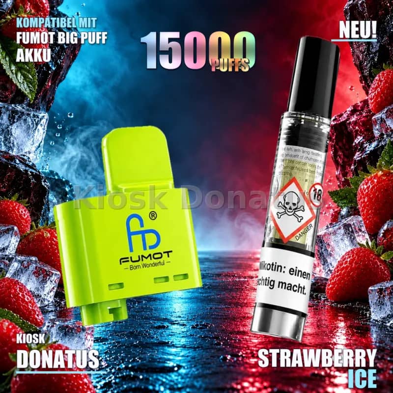 FUMOT RandM Tornado Big Puff Pod Strawberry Ice 10 ml 20 mg/ml