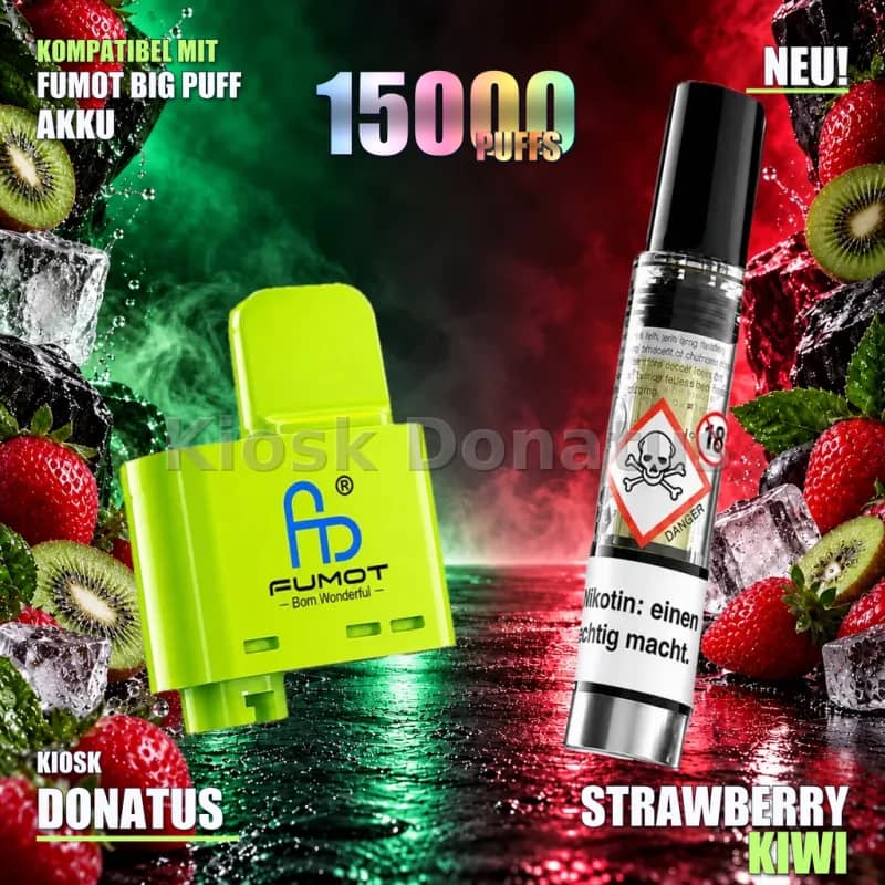 FUMOT RandM Tornado Big Puff Pod Strawberry Kiwi 10 ml 20 mg/ml