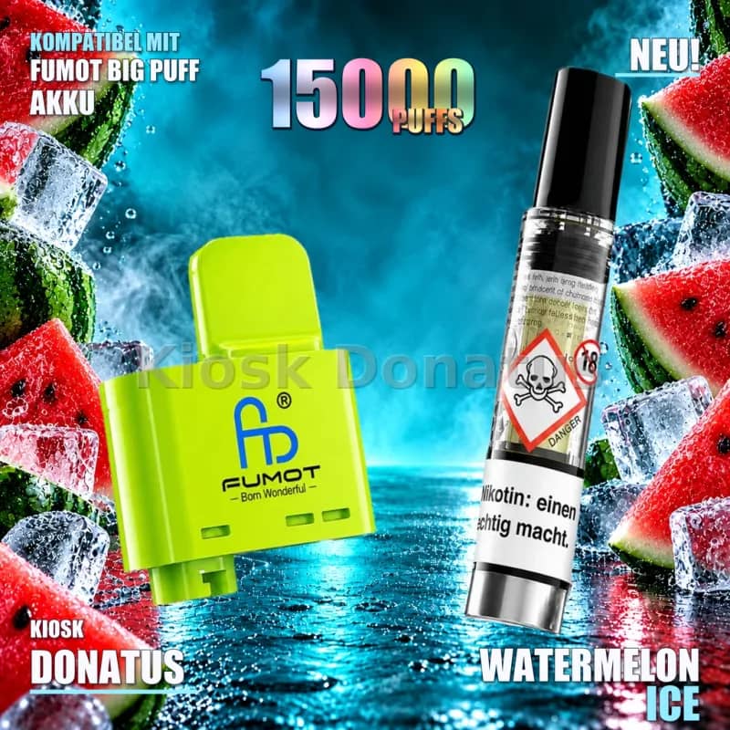 FUMOT RandM Tornado Big Puff Pod Watermelon Ice 10 ml 20 mg/ml