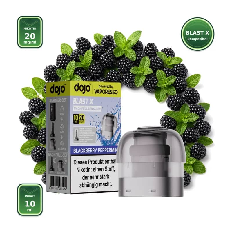 Vaporesso DOJO Blast X Blackberry Peppermint 20 mg – 10 ml