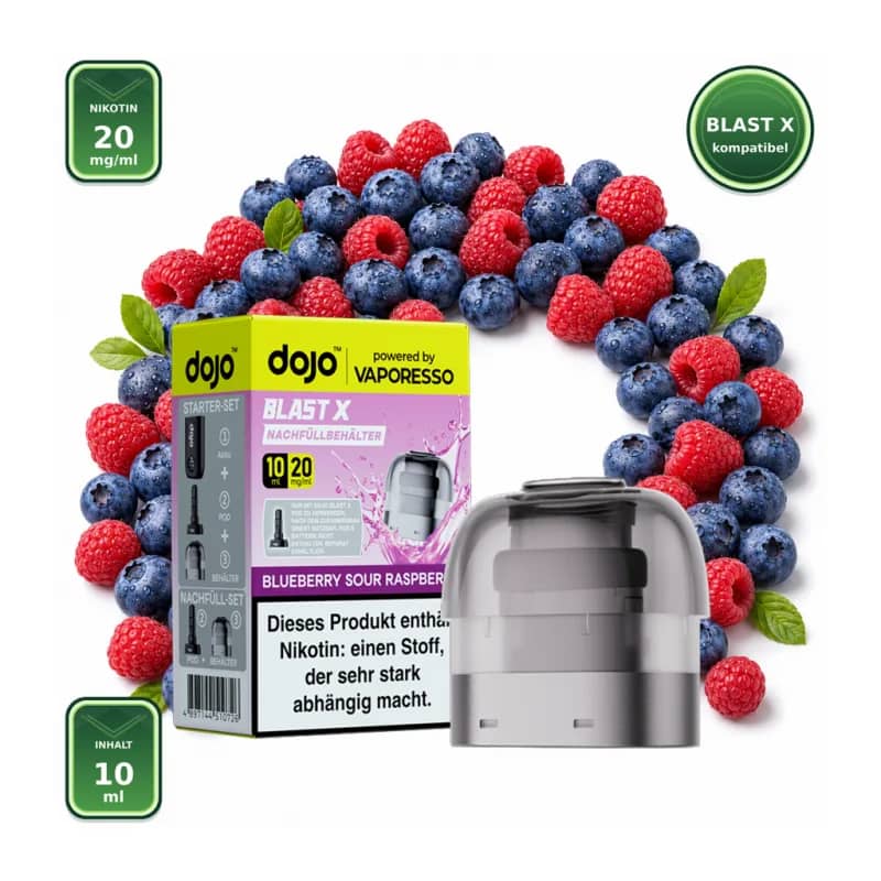 Vaporesso DOJO Blast X Blueberry Sour Raspberry 20 mg – 10 ml