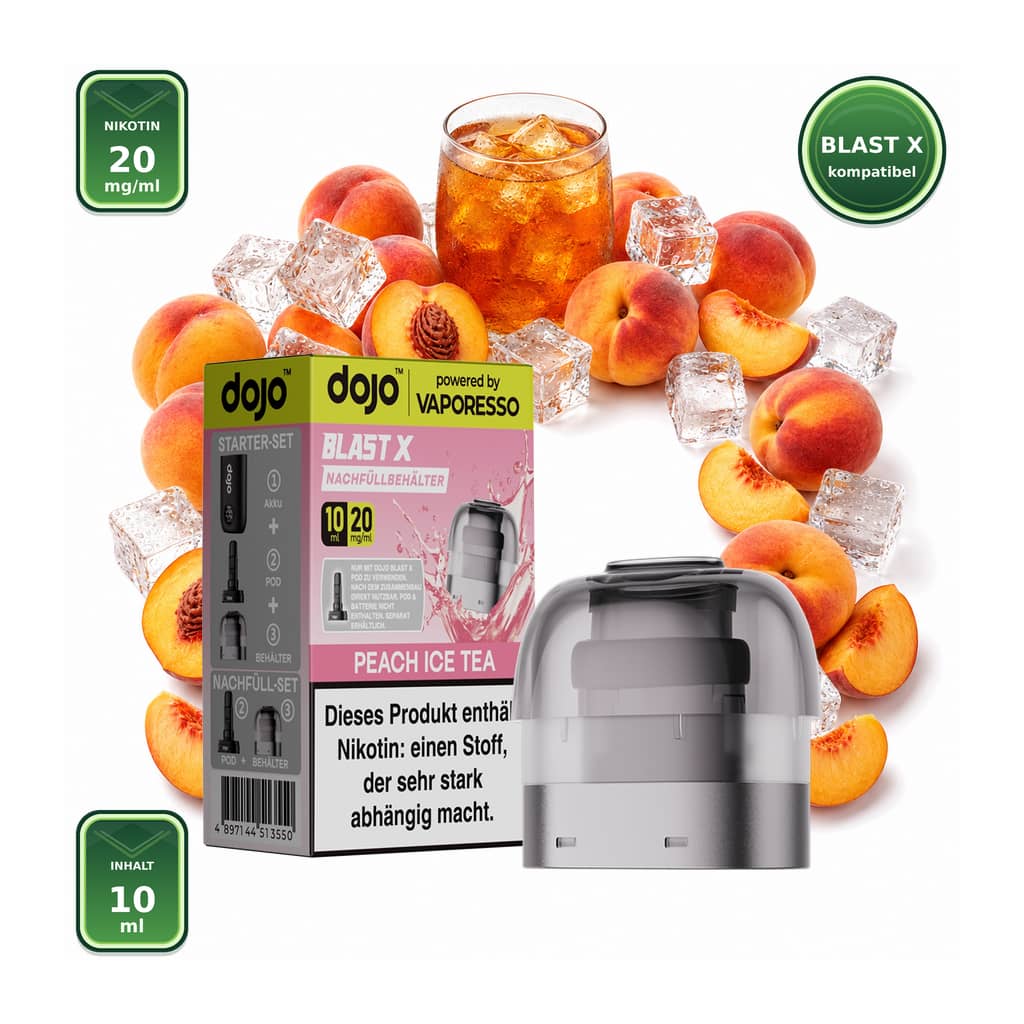 Vaporesso DOJO Blast X Peach Ice Tea 20 mg – 10 ml