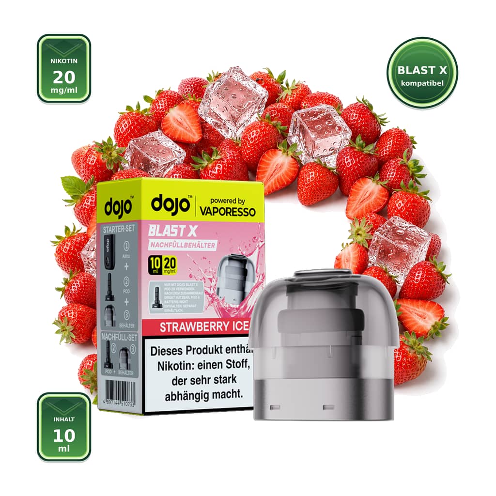 Vaporesso DOJO Blast X Strawberry Ice 20 mg – 10 ml