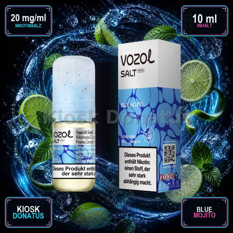 VOZOL Salt Prime Blue Mojito 20mg Liquid – 10 ml