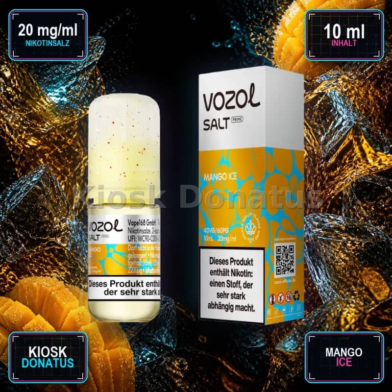 VOZOL Salt Prime Mango Ice 20mg Liquid – 10 ml