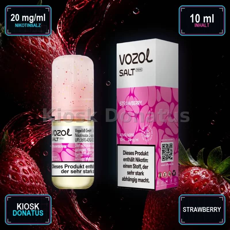 VOZOL Salt Prime Strawberry 20mg Liquid – 10 ml