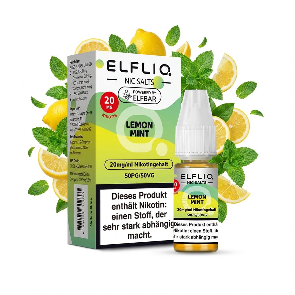 Elf Bar ElfLiq - Liqiud - 20mg - Lemon Mint