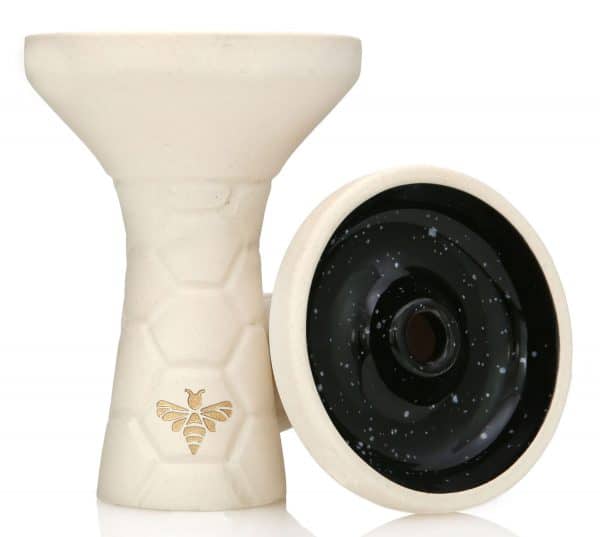 Bee Hookah Phunnel White - Obsidian Black in