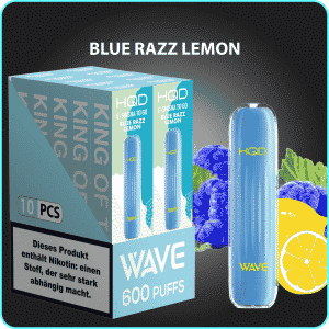 HQD WAVE 600 Züge Einweg Blue Razz Lemon