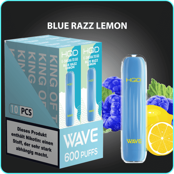 HQD WAVE 600 Züge Einweg Blue Razz Lemon