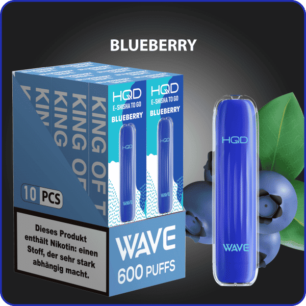 HQD WAVE 600 Züge Einweg Blueberry