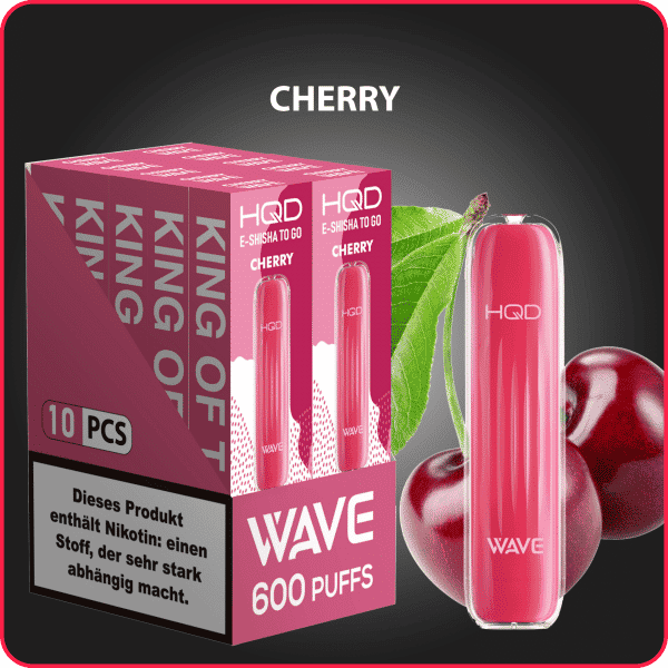 HQD WAVE 600 Züge Einweg Cherry