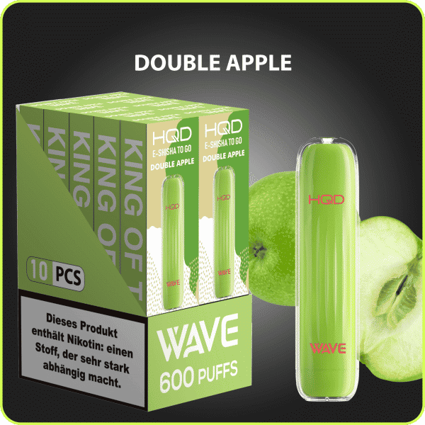 HQD WAVE 600 Züge Einweg Double Apple