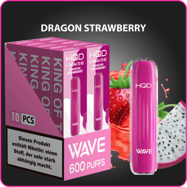 HQD Wave 600 Einweg Eshisha Dragon Strawberry