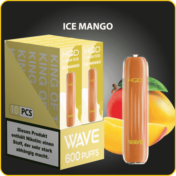 HQD WAVE 600 Züge Einweg Ice Mango