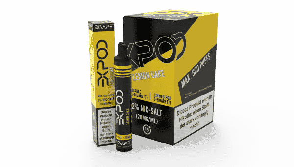 EXVAPE EXPOD Einweg E-Shisha Lemon Cake 500 Züge