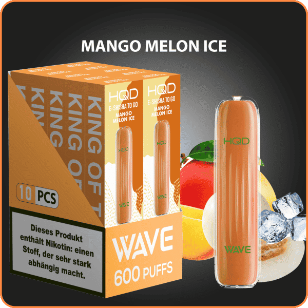 HQD WAVE 600 Züge Einweg Mango Melon Ice
